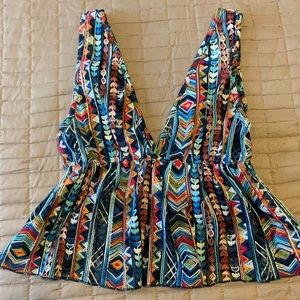 Colorful v neck tank top